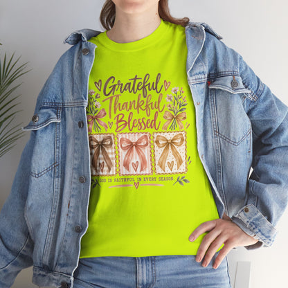 Grateful Thankful Blessed Christian T-Shirt