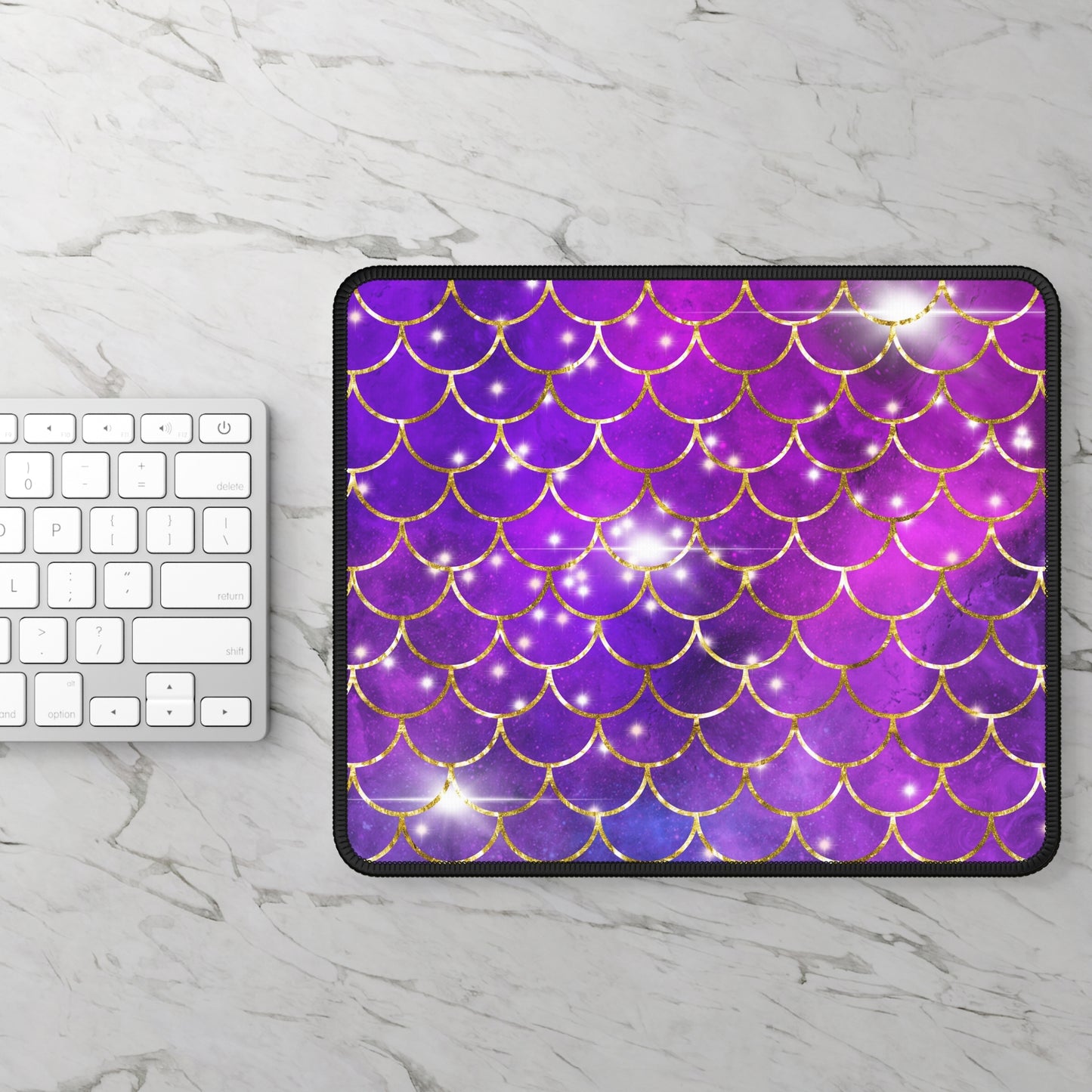 Cosmic Mermaid Scales Mouse Pad