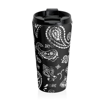 Midnight Bandana Stainless Steel Travel Mug