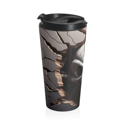 Creepy Alien Skeleton Breakout Stainless Steel Travel Mug