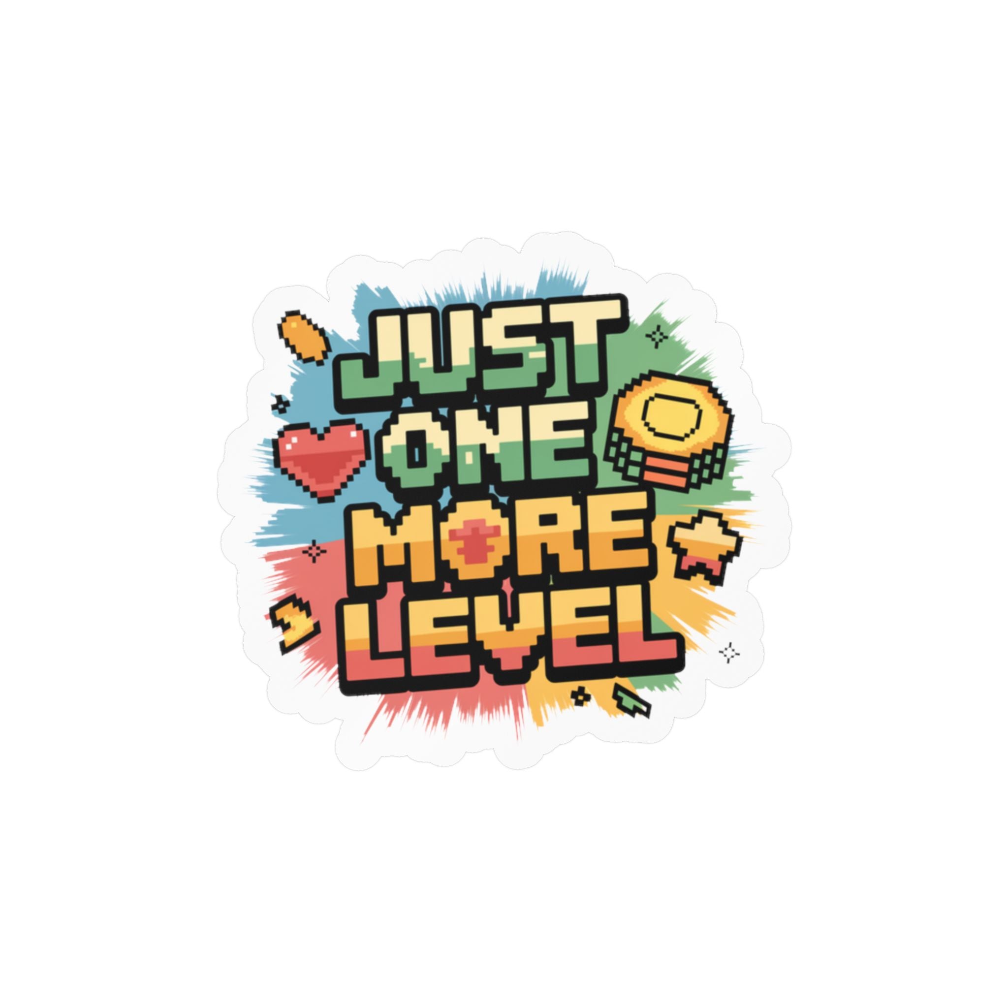 Just One More Level Gamer Kiss-Cut Vinyl Sticker