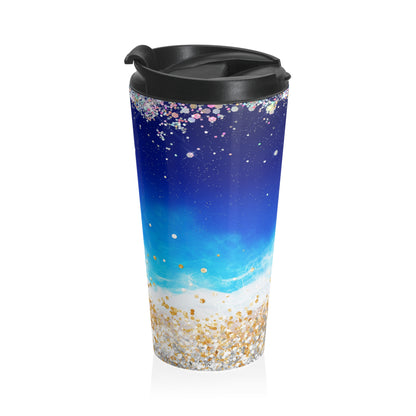 Ocean Sparkle Stainless Steel Travel Mug