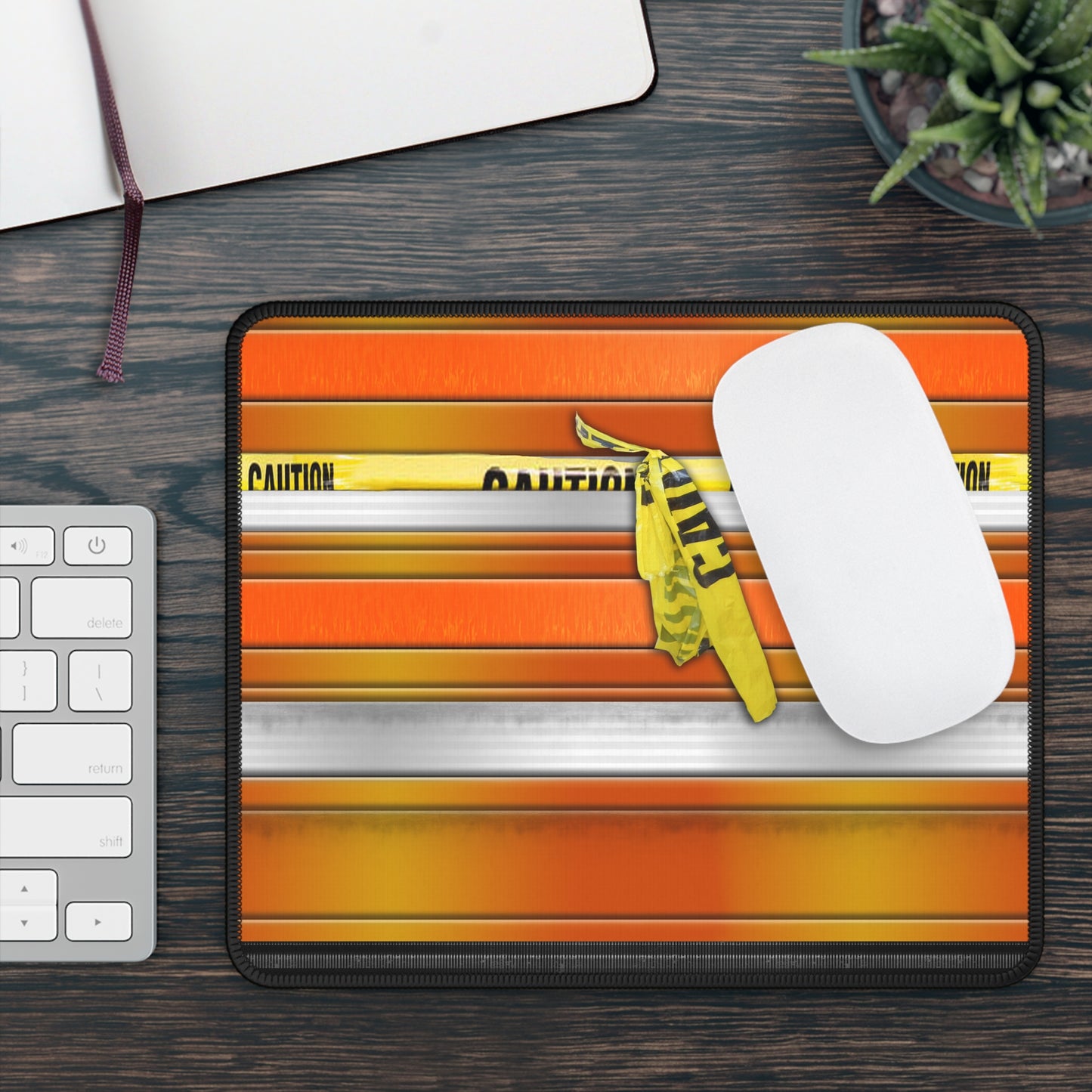 Caution Stripe Mouse Pad