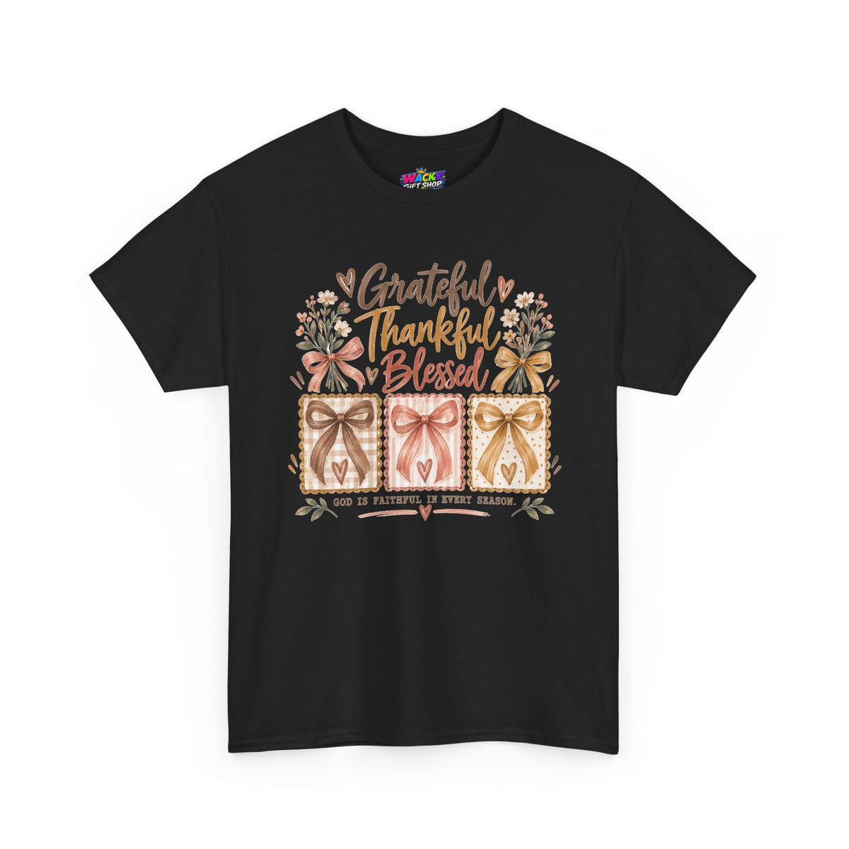 Grateful Thankful Blessed Christian T-Shirt