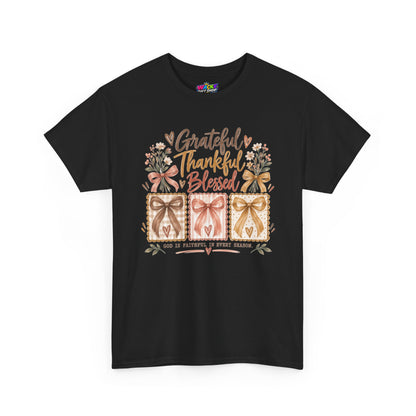 Grateful Thankful Blessed Christian T-Shirt