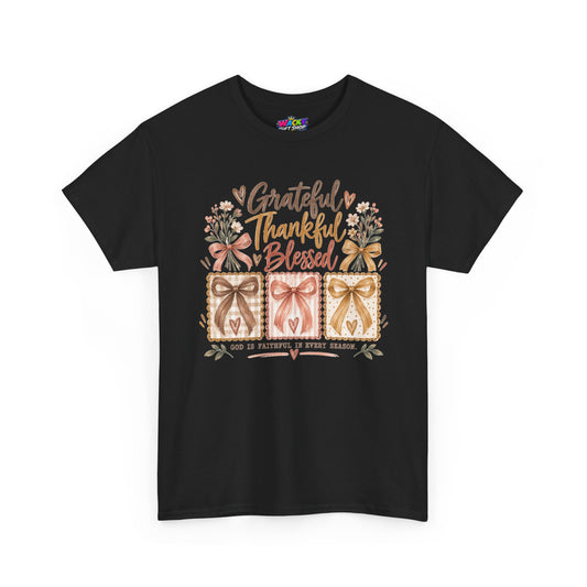 Grateful Thankful Blessed Christian T-Shirt