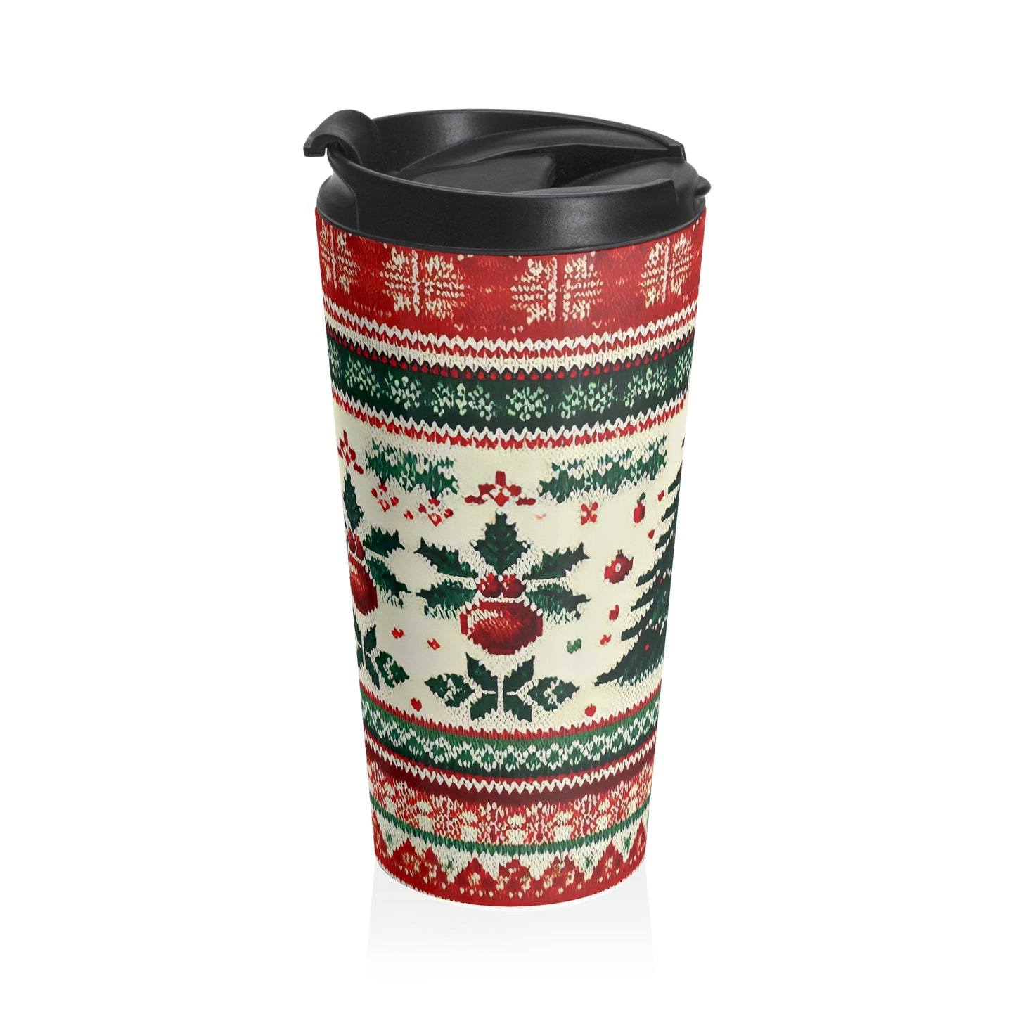 Cozy Christmas Knit Travel Mug