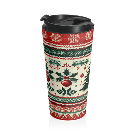 Cozy Christmas Knit Travel Mug