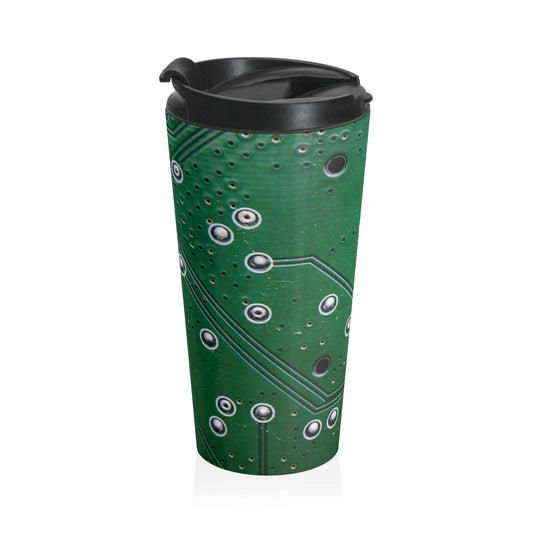 Green Circuit Board Mug – 15oz Stainless Steel Travel Cup