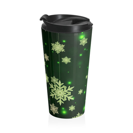 Emerald Snowfall Travel Mug