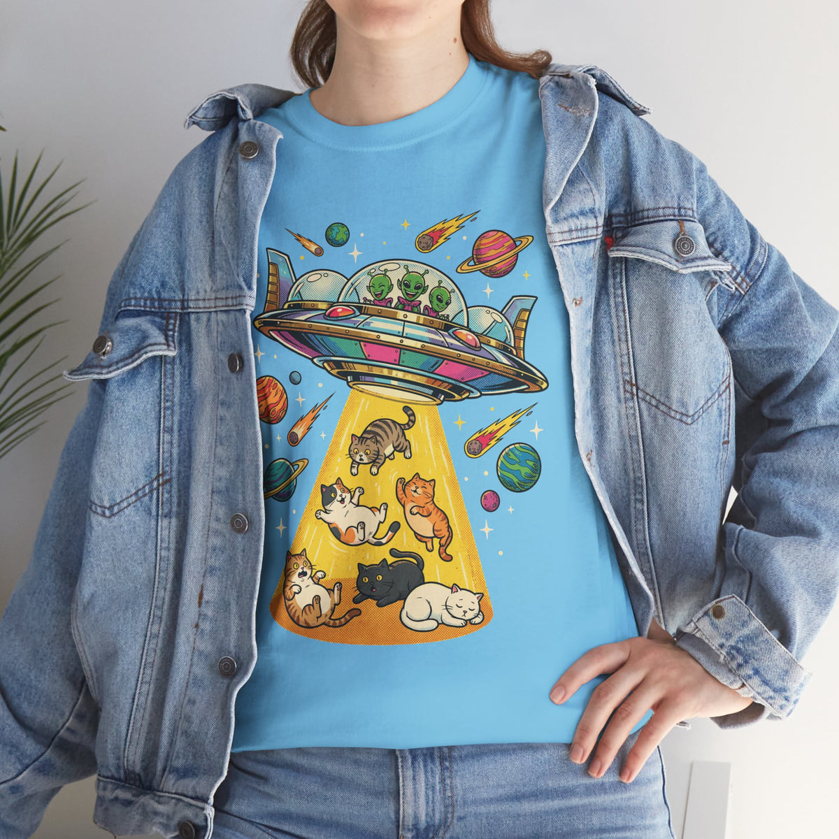 Alien Cat Abduction T-Shirt