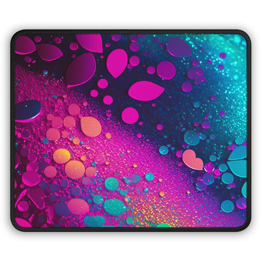 Neon Mirage Mouse Pad – 9x7 Neoprene Desk Mat with Vibrant Abstract Glow Design
