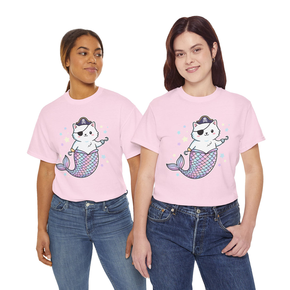 Pirate Mermaid Cat T-Shirt