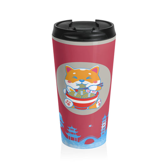 Lucky Ramen Shiba Stainless Steel Travel Mug – 15oz