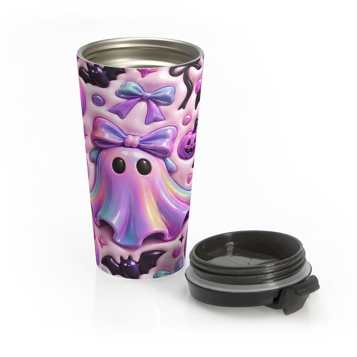 Pastel Pumpkin Party Halloween Stainless Steel Travel Mug