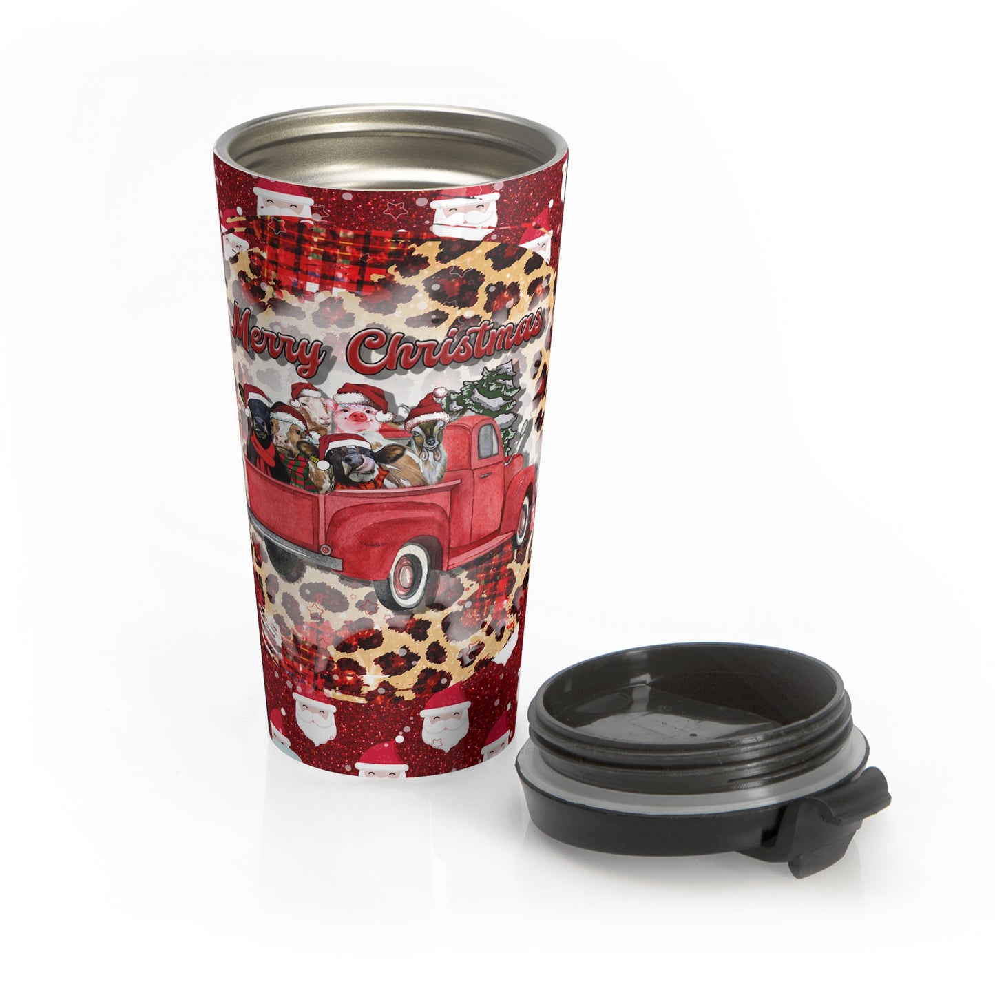 Christmas Truck Pets Travel Mug