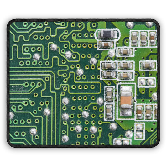 Green Circuit Matrix Mouse Pad