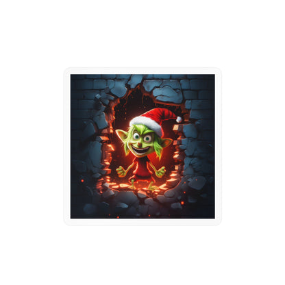 Christmas Wall Goblin Kiss-Cut Vinyl Sticker