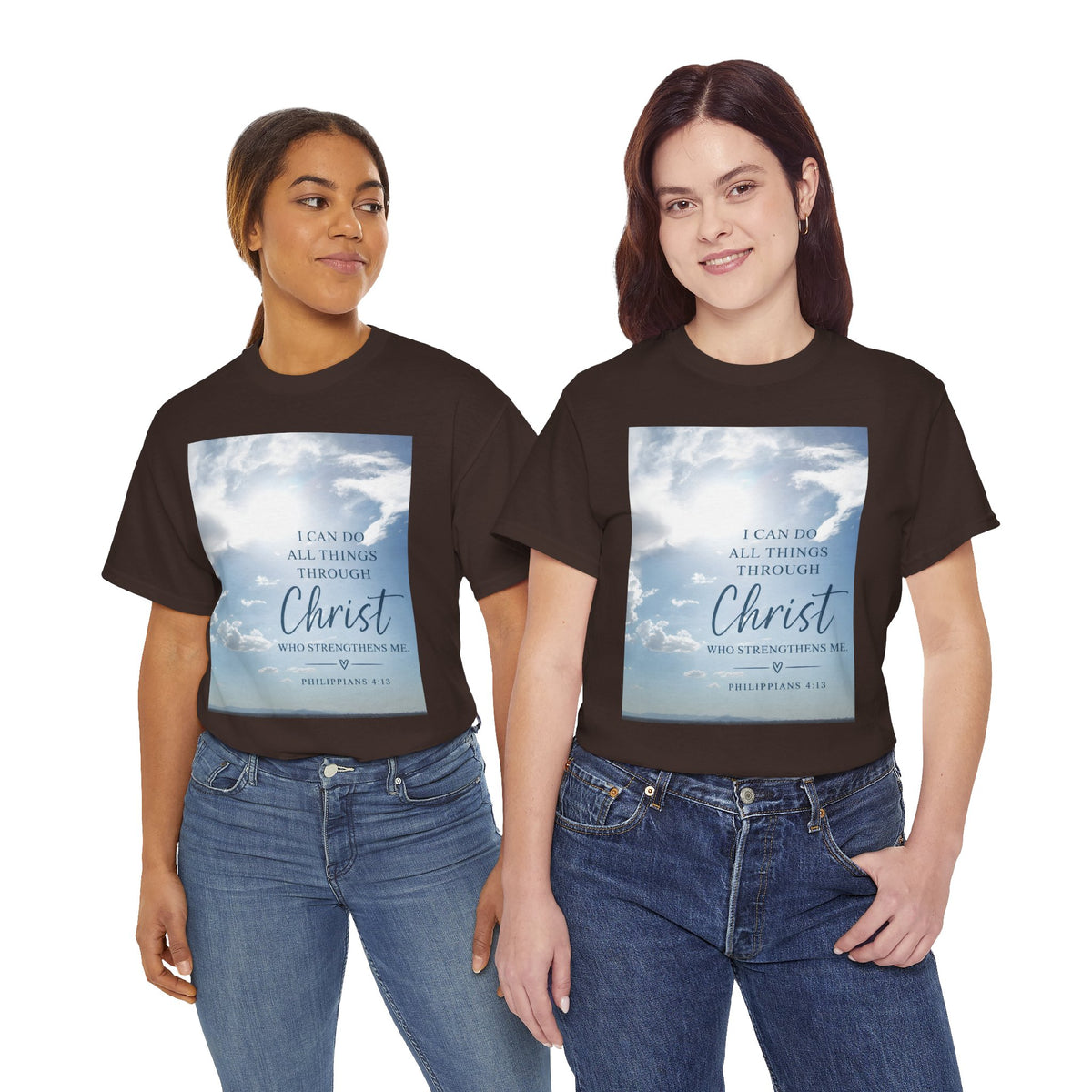 Through Christ Philippians 4:13 Christian T-Shirt