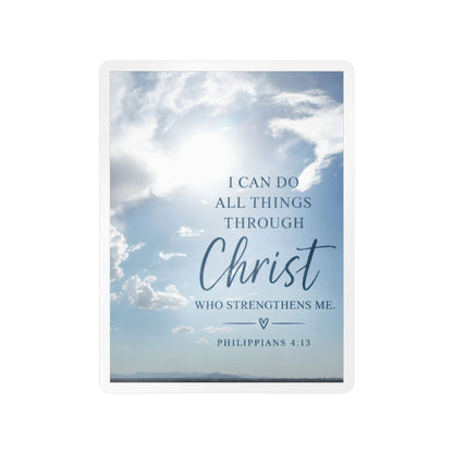 Philippians 4:13 Christian Faith Kiss-Cut Vinyl Sticker