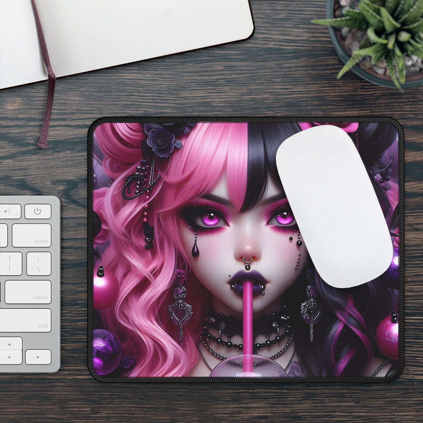 Midnight Bubble Goth Mouse Pad