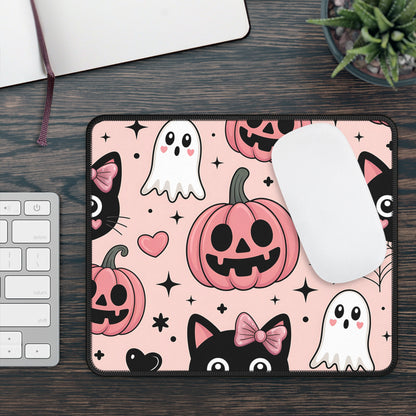 Pink Spooky Cats Mouse Pad
