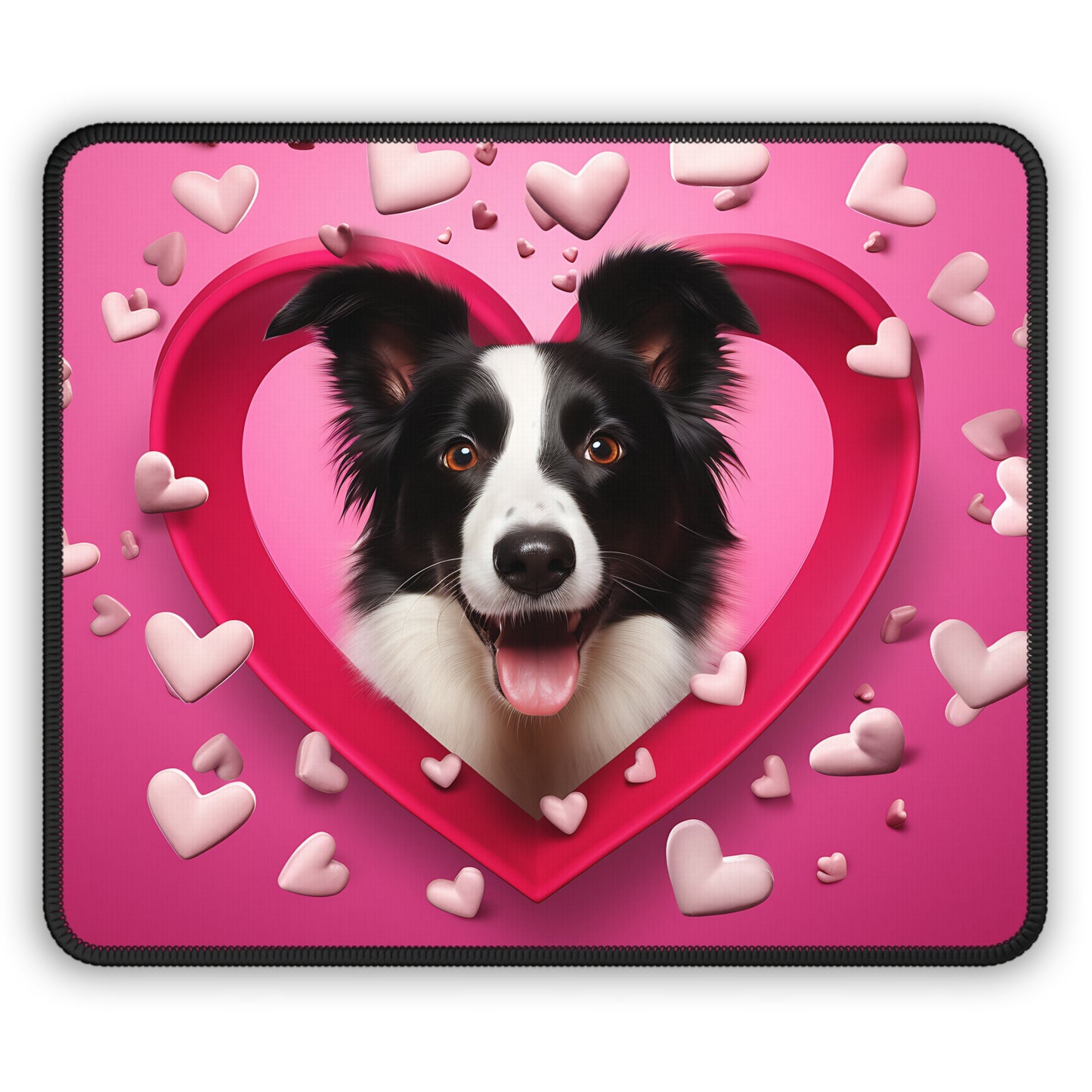 Puppy Love Hearts Mouse Pad