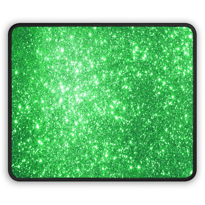 Emerald Sparkle Glow Mouse Pad