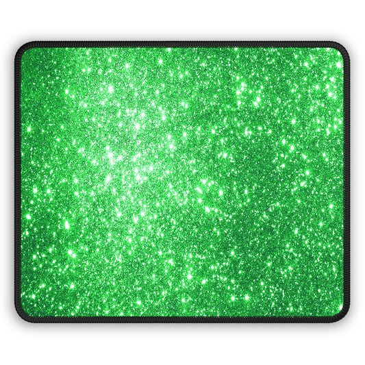Emerald Sparkle Glow Mouse Pad