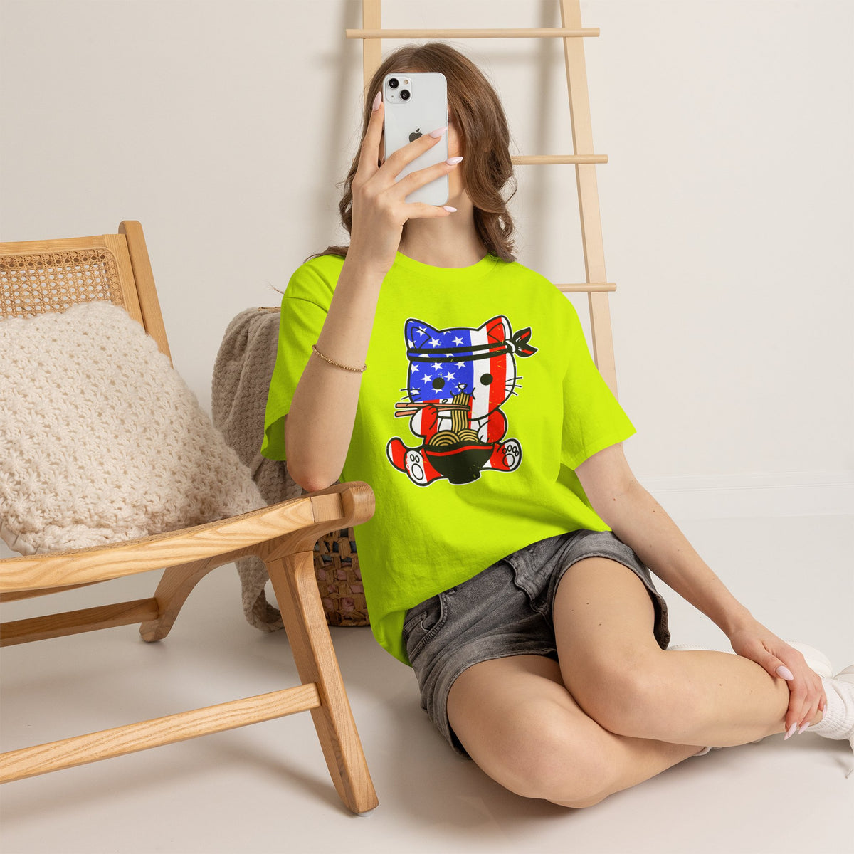 Patriotic Ramen Cat T-Shirt