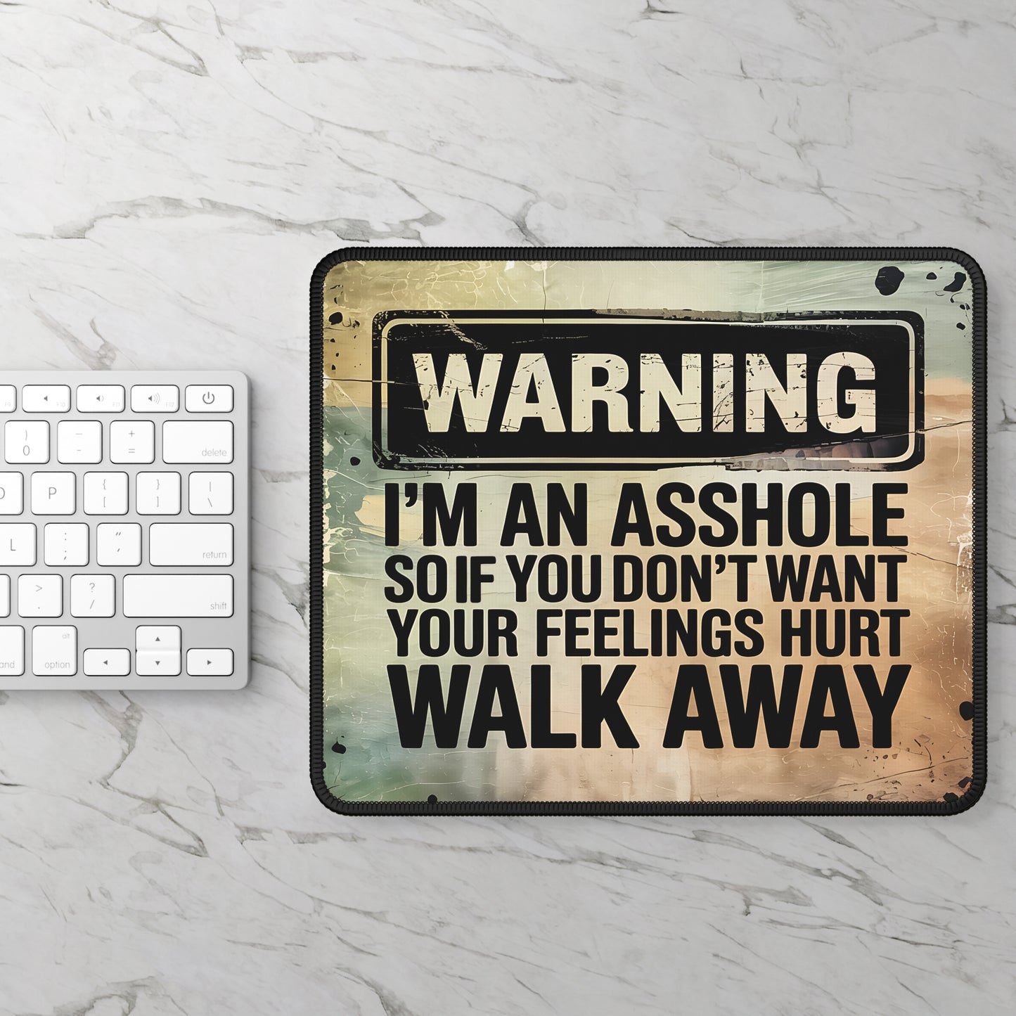 Warning Walk Away Mouse Pad