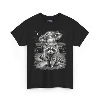 Alien Raccoon Abduction T-Shirt