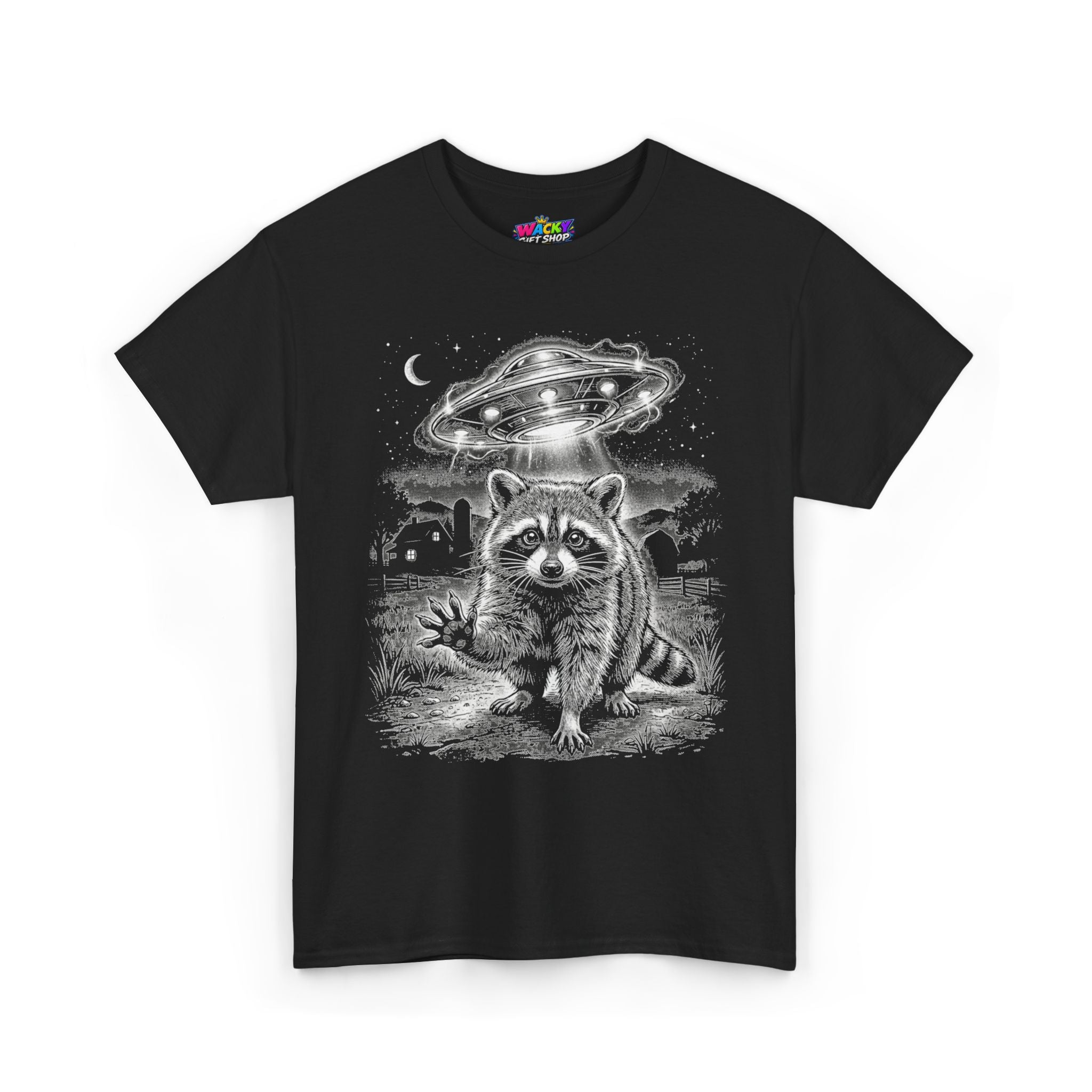 Alien Raccoon Abduction T-Shirt