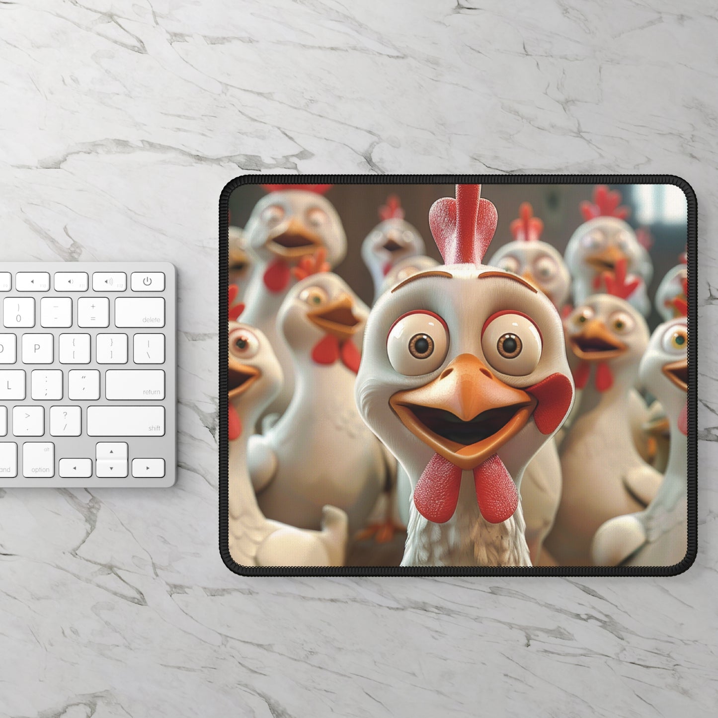Clucking Chaos Chicken Mouse Pad