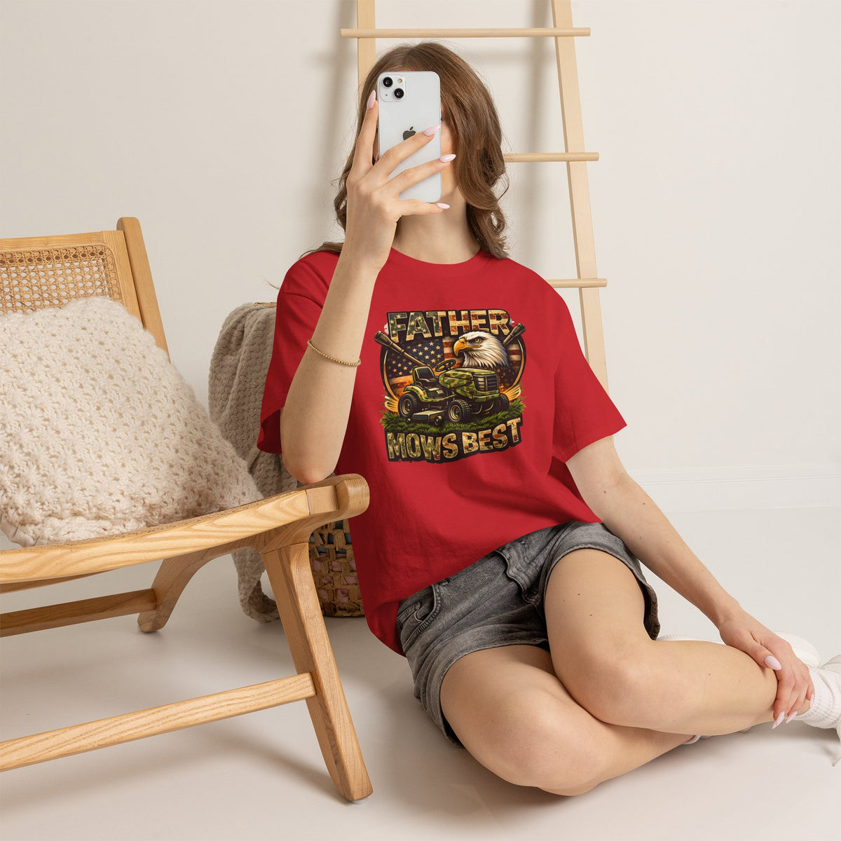 Father Mows Best Lawn Mower T-Shirt