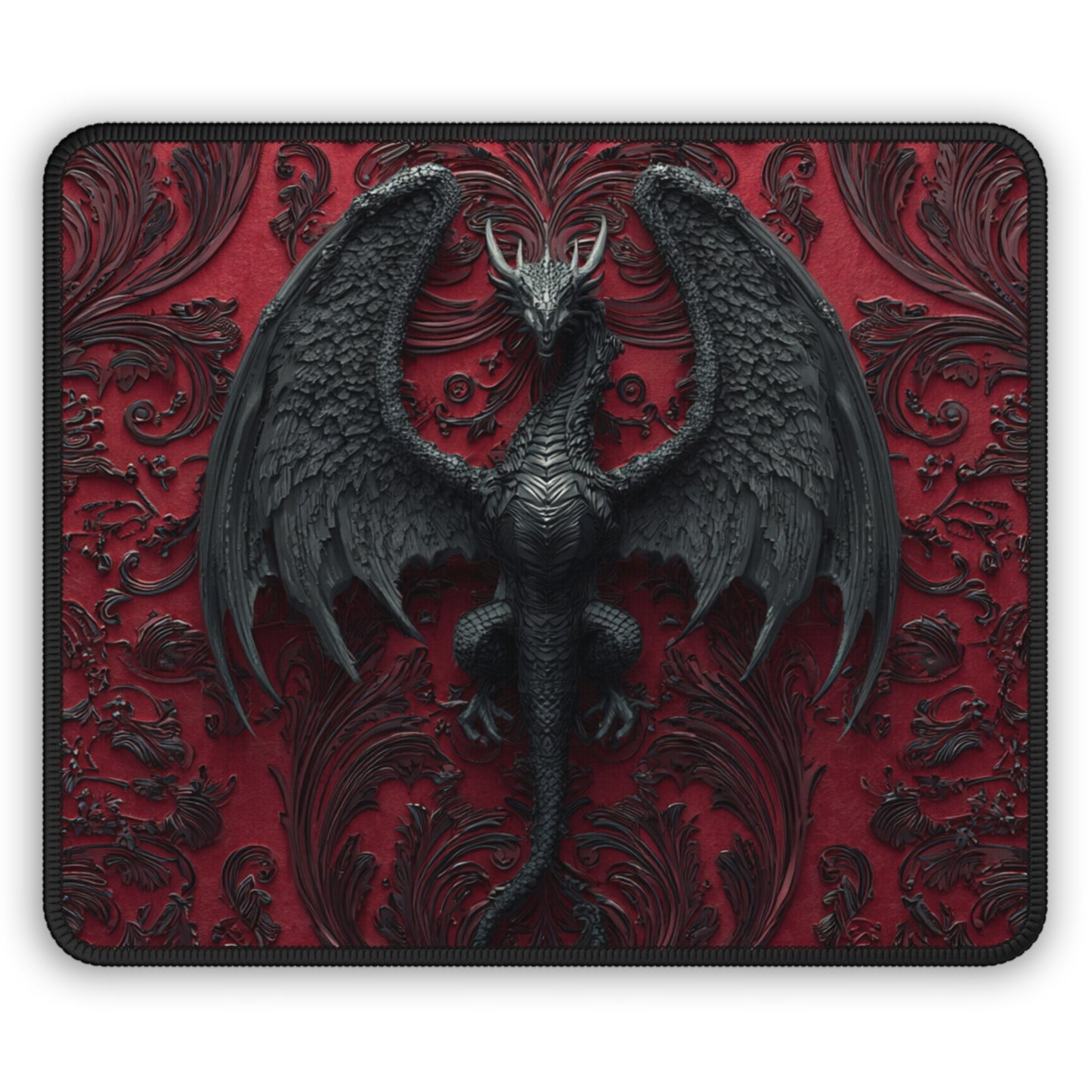 Obsidian Wing Dragon Mouse Pad