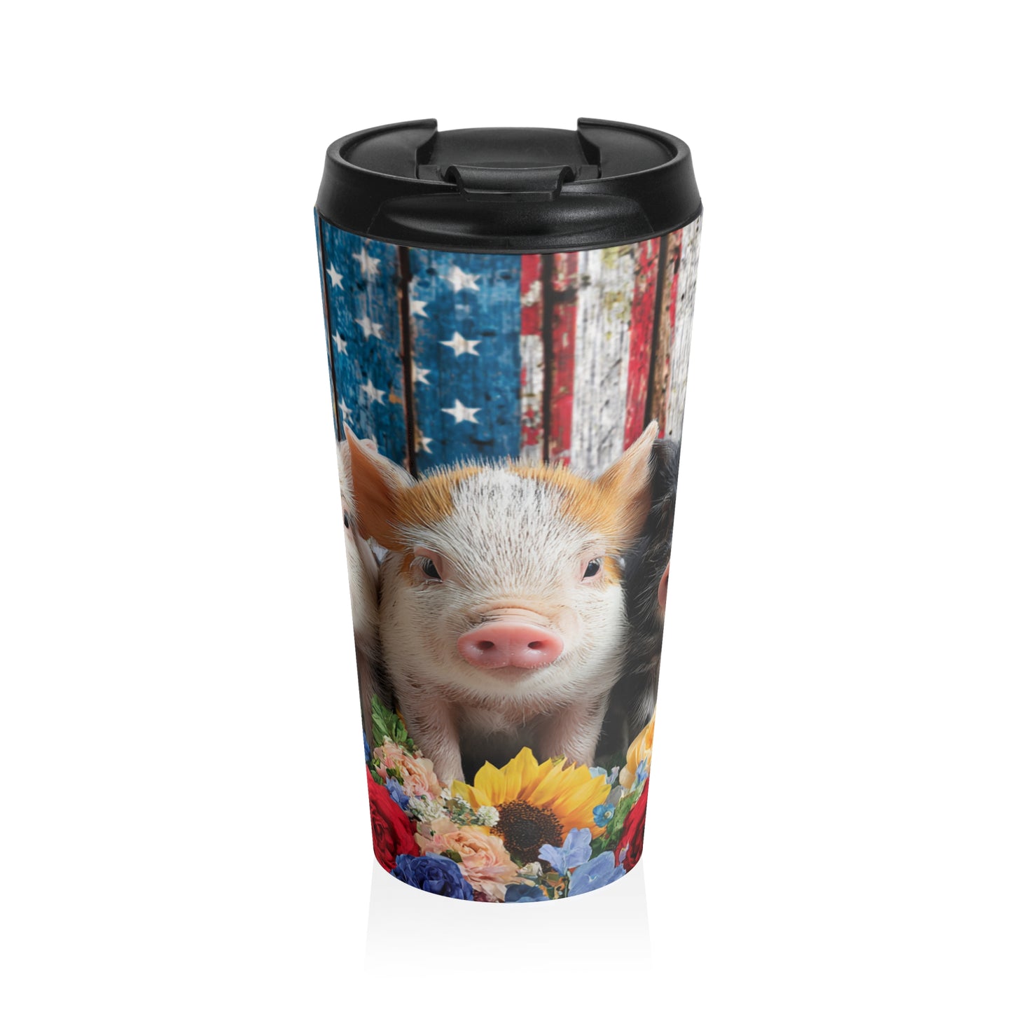Patriotic Piglet Travel Mug