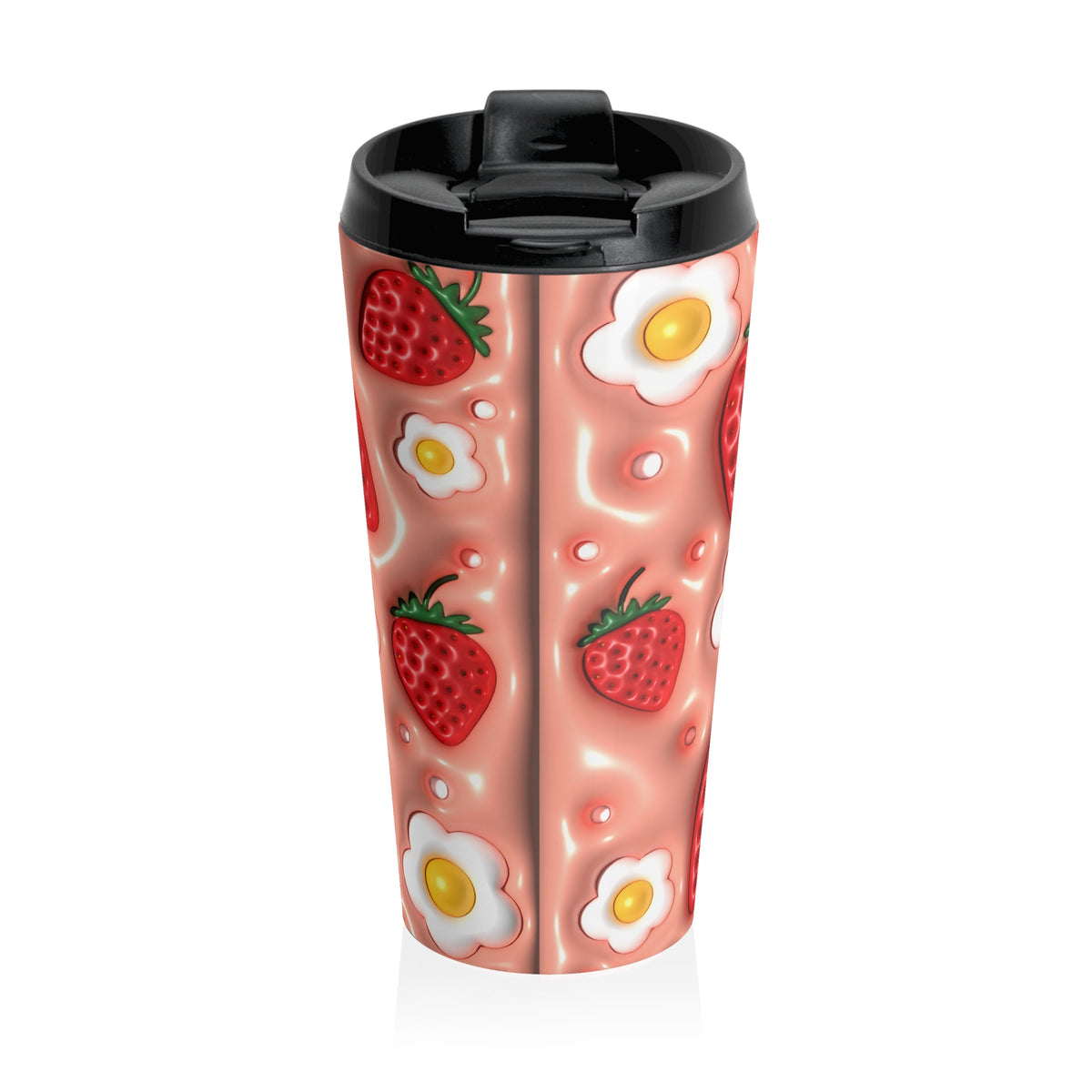 Strawberry & Eggs Stainless Steel Travel Mug