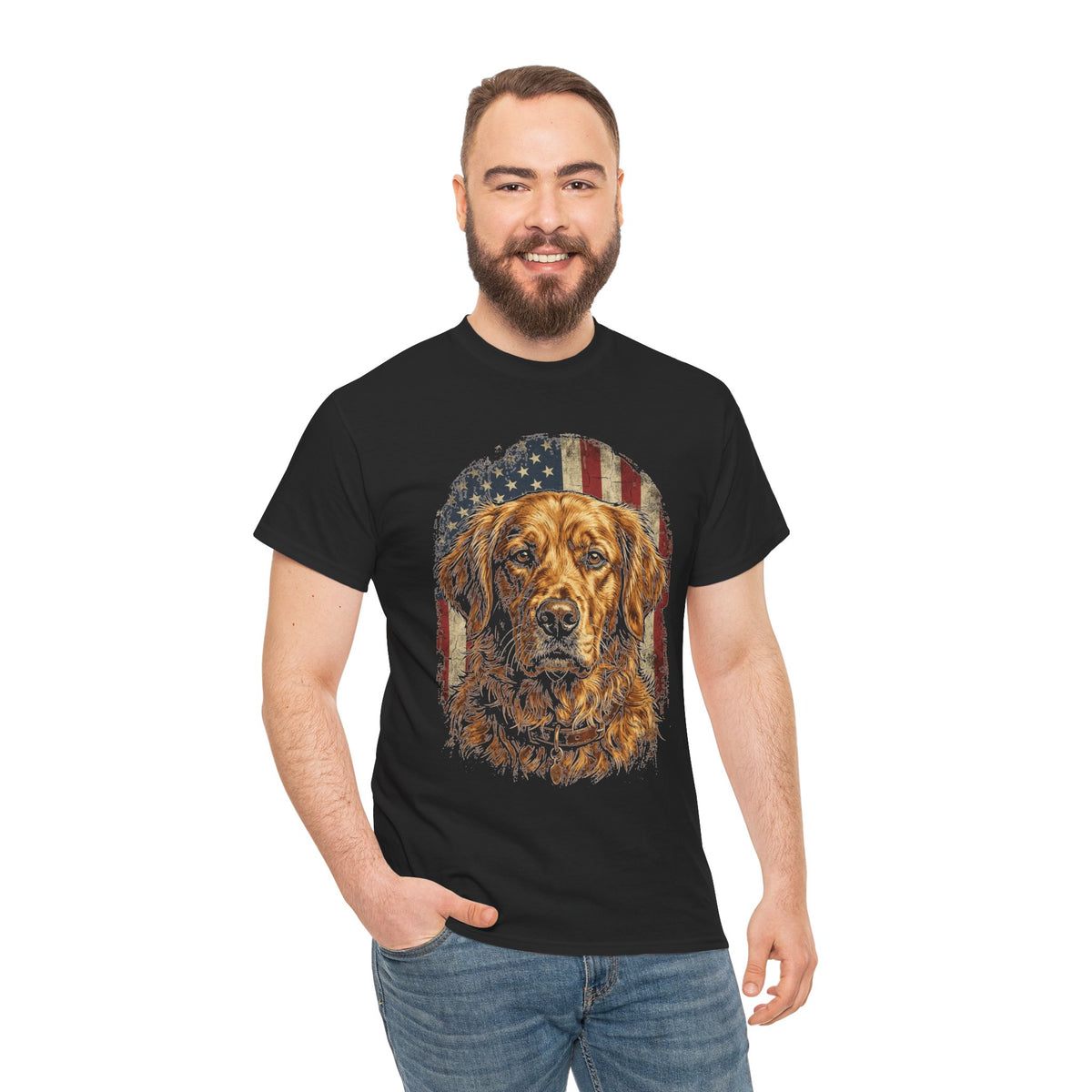 Patriotic Golden Retriever T-Shirt