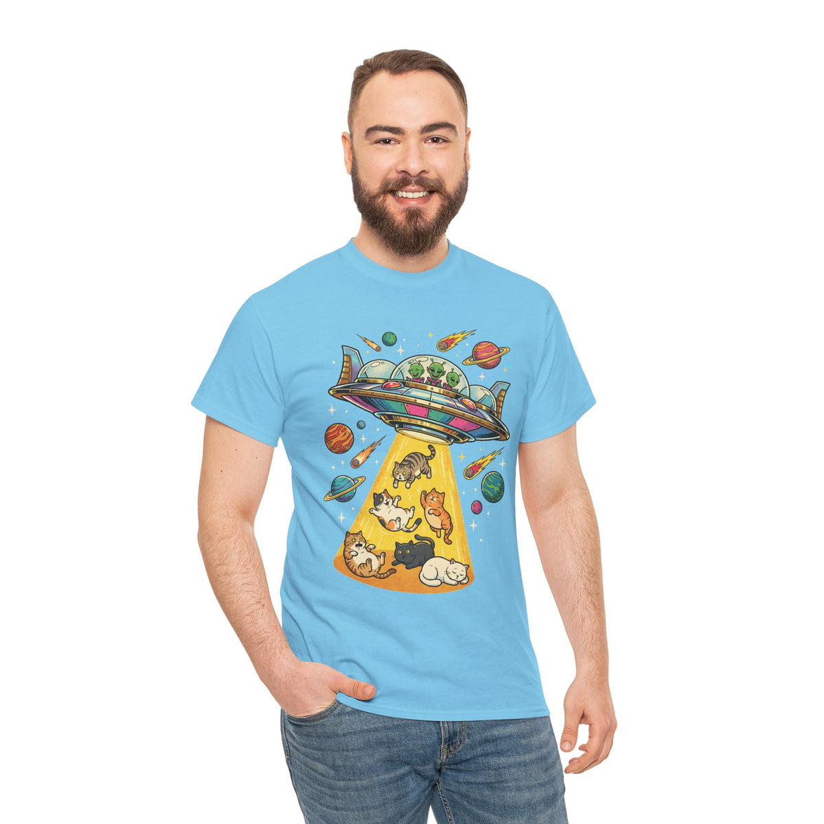 Alien Cat Abduction T-Shirt