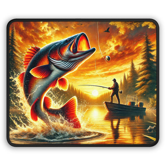 Sunset Strike Fishing Mouse Pad