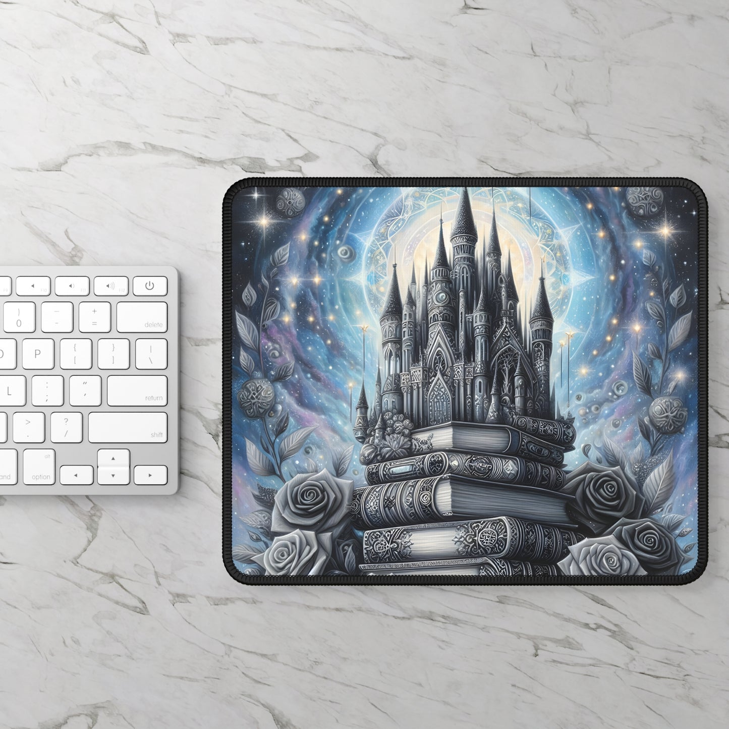 Enchanted Castle Library Mouse Pad