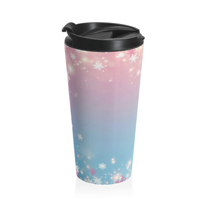 Frosted Pastel Snow Travel Mug