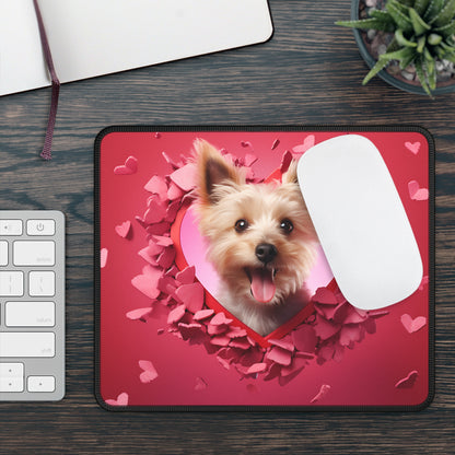 Puppy Love Hearts Mouse Pad