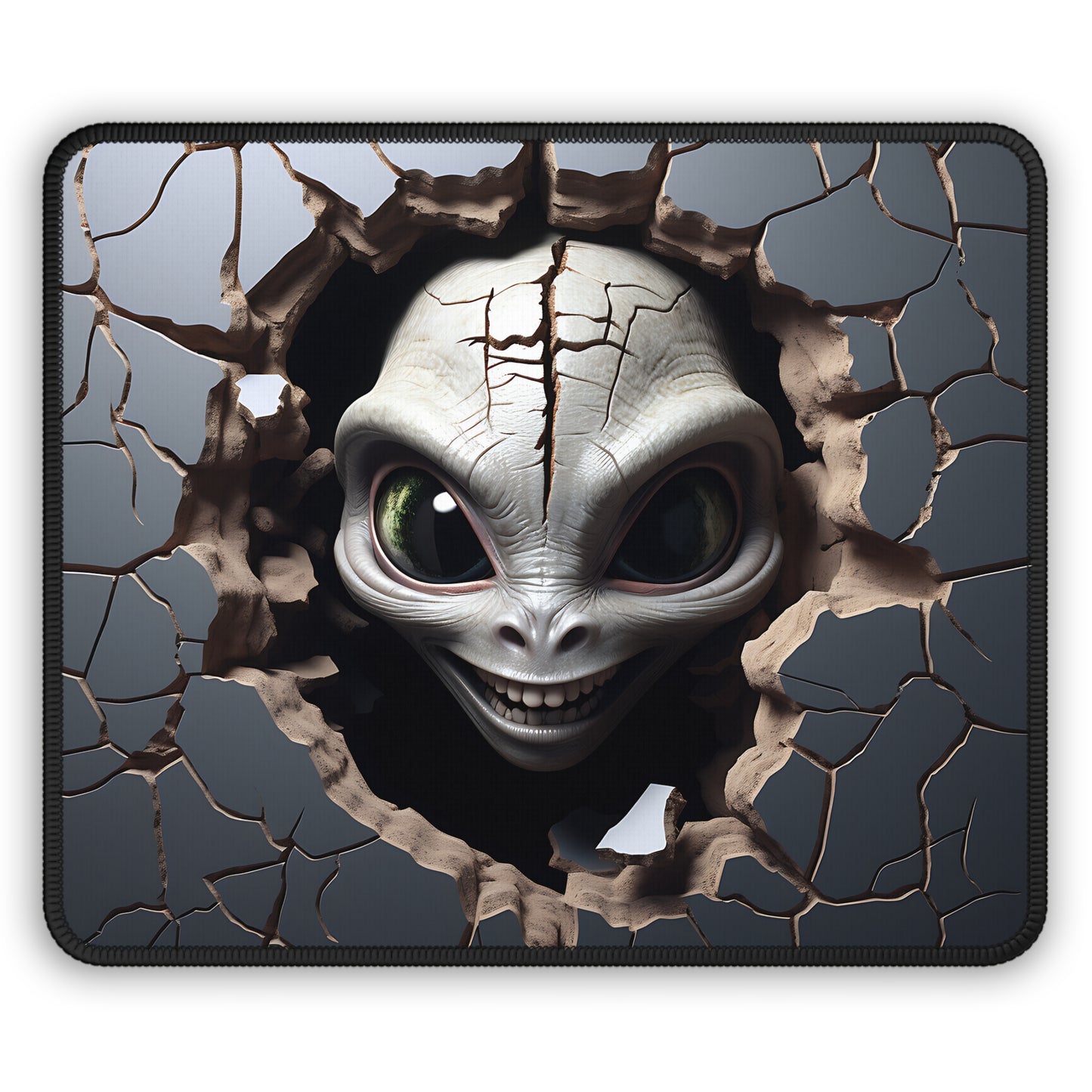 Alien Peeking Through the Wall Mouse Pad