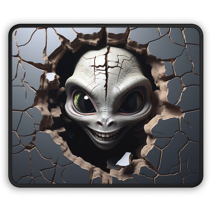 Alien Peeking Through the Wall Mouse Pad