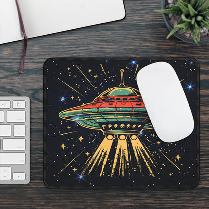 Retro Flying Saucer Mouse Pad