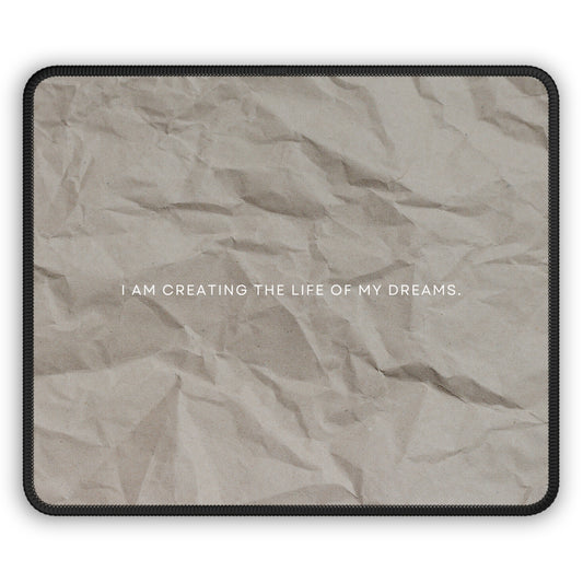 Life of My Dreams Mouse Pad – 9x7 Neoprene Desk Mat with Minimalist Motivational Quote Design