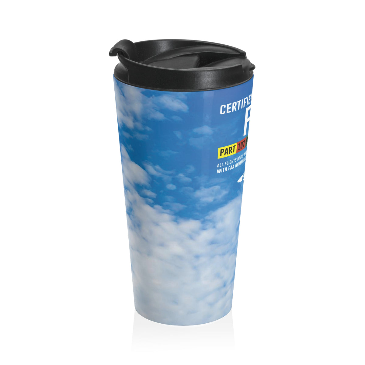 FAA Part 107 Certified Remote Pilot Stainless Steel Travel Mug