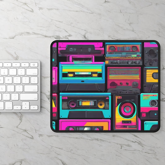 Retro BoomBox Vibes Mouse Pad